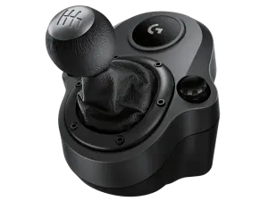 Logitech G Driving Force Shifter for G29/G920/G923 Racing Wheels – 6-Speed Manual Gear Stick with Push-Down Reverse, Steel and Leather Build