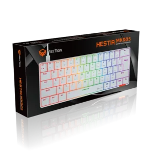Meetion MK005 60% Blue switch Arabic Wired Mechanical Keyboard White