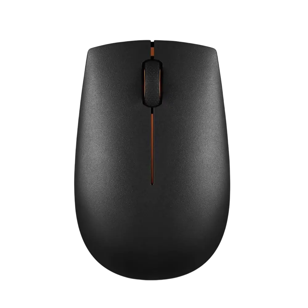 Lenovo 300 Wireless Compact Mouse – 1000 DPI Optical Sensor, Ambidextrous Design, 3 Buttons, 12-Month Battery Life – Black