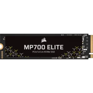 Corsair MP700 Elite 2TB PCIe 5.0 x4 NVMe M.2 SSD – 10000 MB/s Read, 8500 MB/s Write, 3D TLC NAND, 1200 TBW Endurance, 1,500 G SSD Shock