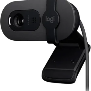 Logitech Brio 100 Full HD USB Webcam (Graphite) – 1080p/30fps, RightLight 2, Built-in Mic, Privacy Shutter, USB-A Plug-and-Play