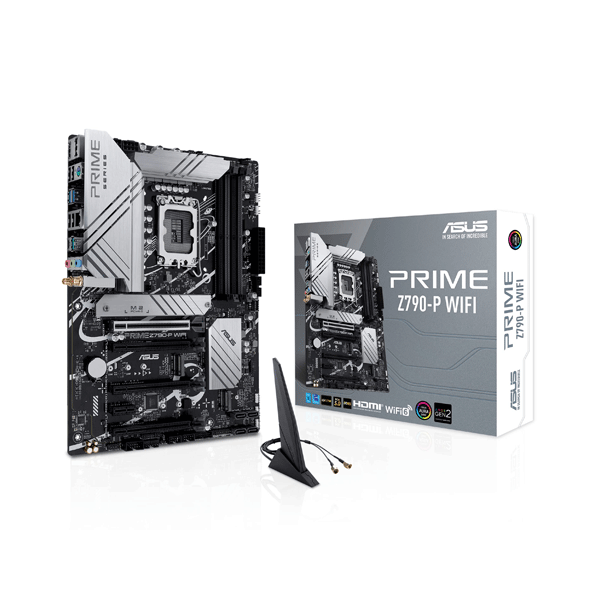 ASUS PRIME Z790‑P WIFI ATX Motherboard – LGA 1700, DDR5 7200+ OC, PCIe 5.0 x16, 3× M.2 (PCIe 4.0), USB 3.2 Gen 2×2, Thunderbolt 4 Header, 2.5 Gb LAN, Bluetooth® v5.2