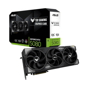 ASUS TUF Gaming GeForce RTX 5080 OC 16GB GDDR7 Graphics Card – PCIe 5.0, DLSS 4, Ray Tracing, Triple Fan, Military-Grade, HDMI 2.1, DisplayPort 2.1