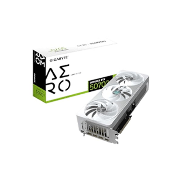 GIGABYTE GeForce RTX™ 5070 Ti AERO OC 16G – GDDR7, DLSS 4, Ray Tracing, PCIe 5.0, Triple-Fan Cooling