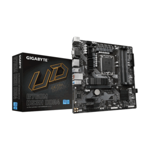 Gigabyte B760M DS3H Micro ATX Motherboard – LGA 1700, DDR4 5333(O.C), PCIe 4.0, Dual M.2, USB 3.2, HDMI, RGB Fusion