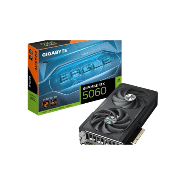 Gigabyte GeForce RTX 5060 EAGLE OC 8GB GDDR7 – 2550 MHz Boost, PCIe 5.0, DLSS 4, WINDFORCE Cooling