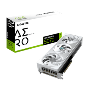 Gigabyte GeForce RTX 5070 AERO OC 12GB GDDR7 – DLSS 4, Ray Tracing, PCIe 5.0, Triple-Fan Cooling