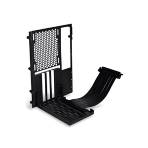 Lian Li Gen 4 PCIe Riser Cable with 4-Slot Vertical GPU Mount Bracket – Black GPU Holder Kit for PC Cases