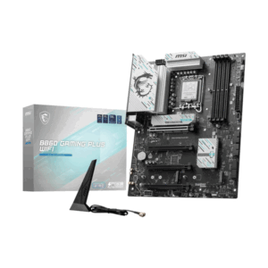 MSI B860 GAMING PLUS WIFI ATX Motherboard – Intel B860 Chipset, LGA 1851 Socket, DDR5 8800+ MHz OC, PCIe 5.0, Triple M.2 Slots, Thunderbolt™ 4, HDMI 2.1, Wi-Fi 7, 5G LAN, 7.1 HD Audio