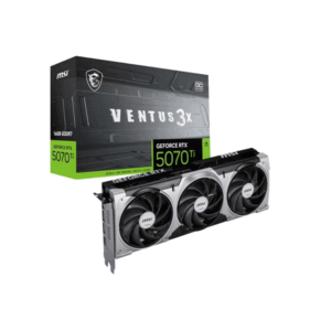 MSI GeForce RTX™ 5070 Ti VENTUS 3X OC 16GB GDDR7 Graphics Card – 2482MHz Boost, PCIe 5.0, DLSS 4, HDMI 2.1b & DisplayPort 2.1b