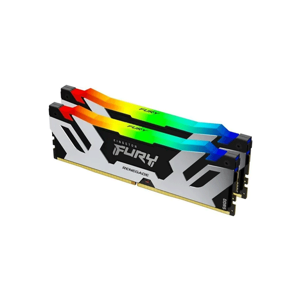 Kingston FURY Renegade RGB DDR5‑6400MT/s CL32 64GB(2x32GB) KF564C32RSAK2-64 Memory – Intel® XMP 3.0 Certified, 1.4V, Dual‑Channel Kit