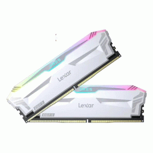 Lexar ARES RGB 32GB (2x16GB) DDR5-6400MT/s CL32 Memory – LD5EU016G-R6400GDWA Intel XMP 3.0, AMD EXPO, 1.4V, Premium Heatsink, White